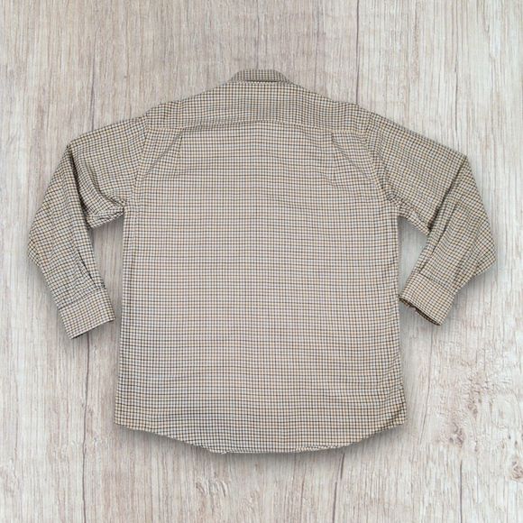 T Harris London Men's Long Sleeve Shirt Size L Large Gentleman's Fit Check Cream - Picture 2 of 10